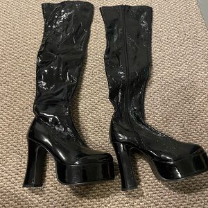 Rubys costume zip up black boots